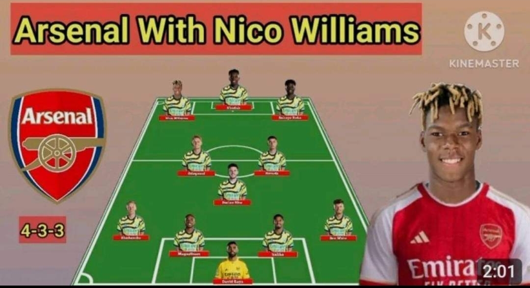 Read more about the article Arsenal dream attacking line-up once Edu completes £55m Nico Williams transfer – Premier league title is coming back home next season