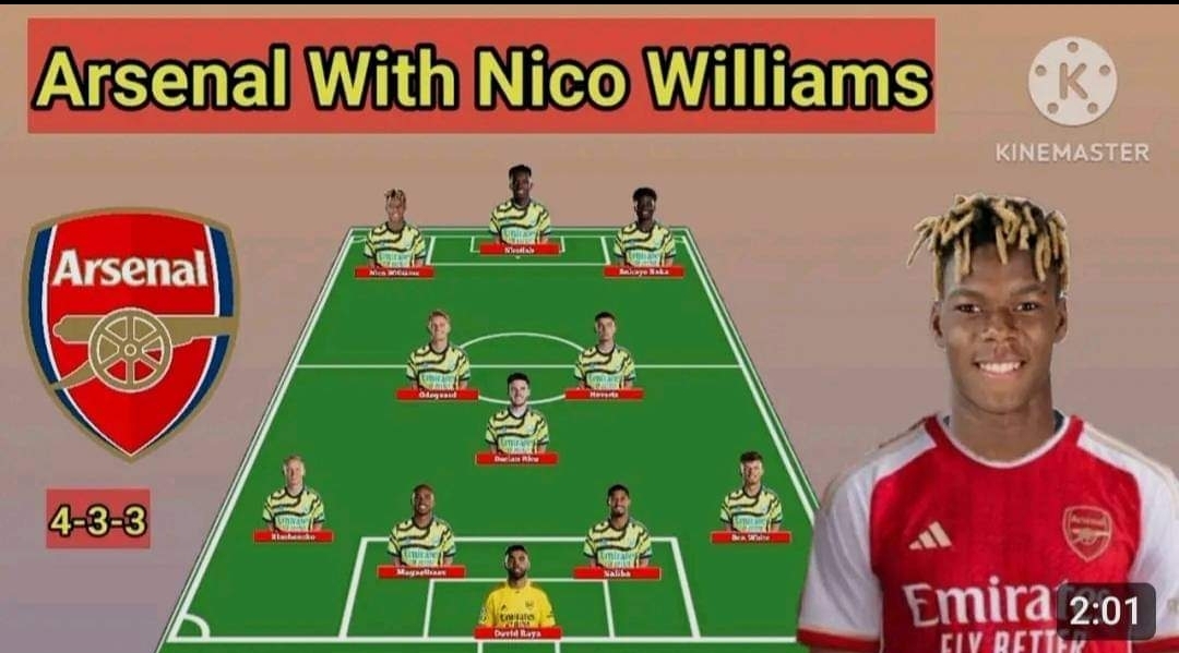 Read more about the article Nico Williams set to agree terms.” Potential Arsenal XI with Nico Williams as Edu considers late summer move for the £70 million Star – this XI will undoubtedly win the league.