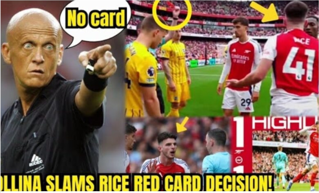 You are currently viewing Collina appeals for referee punishment following ‘ridiculous’ red card in Arsenal vs Brighton match – PGMOL set to negate Brighton goal and grant Arsenal three points.