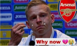 Read more about the article “I cried so hard when I discovered the extent of His injury. He is the type of player that is not supposed to miss any game with us, and now He is going to be out for long,” Zinchenko broke down in tears during press conference today as another Arsenal key player is confirmed injured and set to be out for two months.