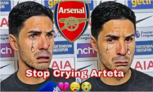 Read more about the article Arsenal manager Mikel Arteta is in tears following another important Arsenal’s key player, who was supposed to play a crucial part against Tottenham, is now injured and could be sidelined for a few weeks again.